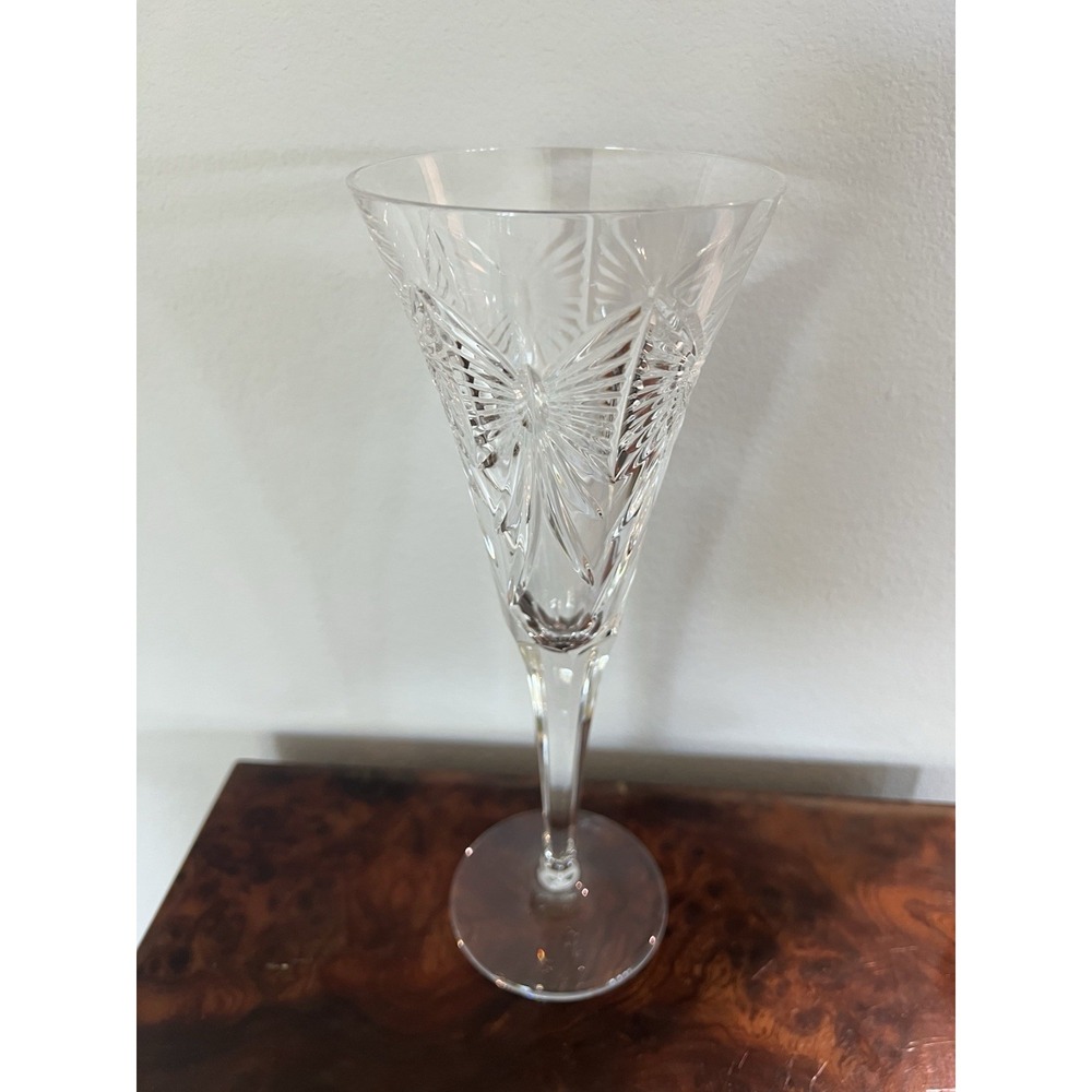 Waterford Crystal Fluted Champagne Millennium Series "HAPPINESS" 9-1/4" Tall